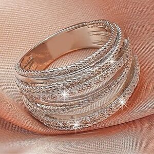 Luxury Zircon Ring Women's Jewelry Anniversary
Wedding Gift